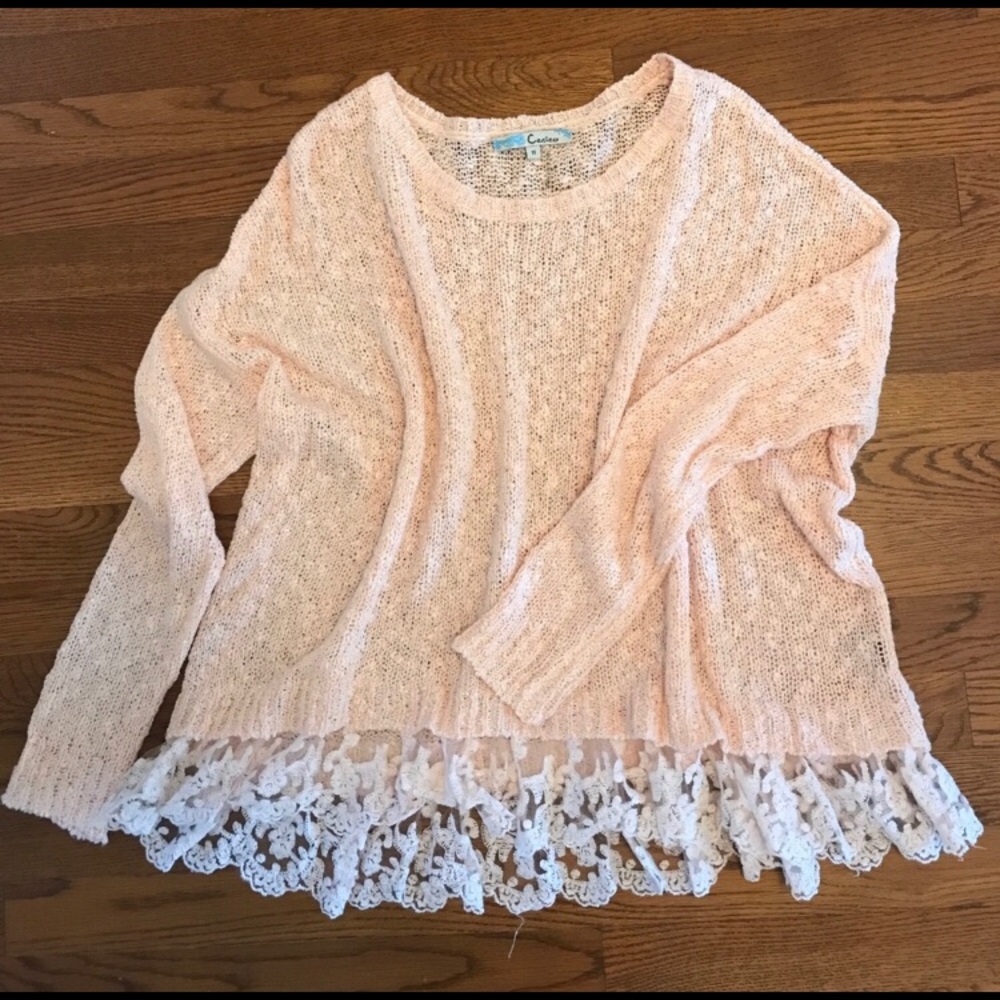 Lace Trim Sweater